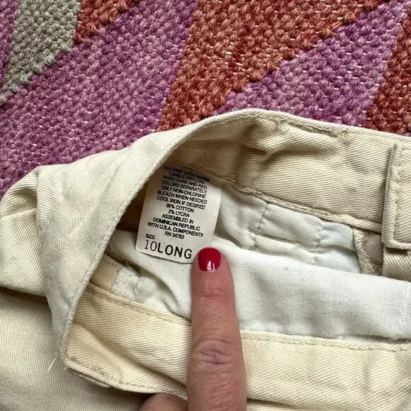 VTG Lee Casual Khaki Pants Chinos Women's Size 10 Long High Rise - Picture 7 of 7